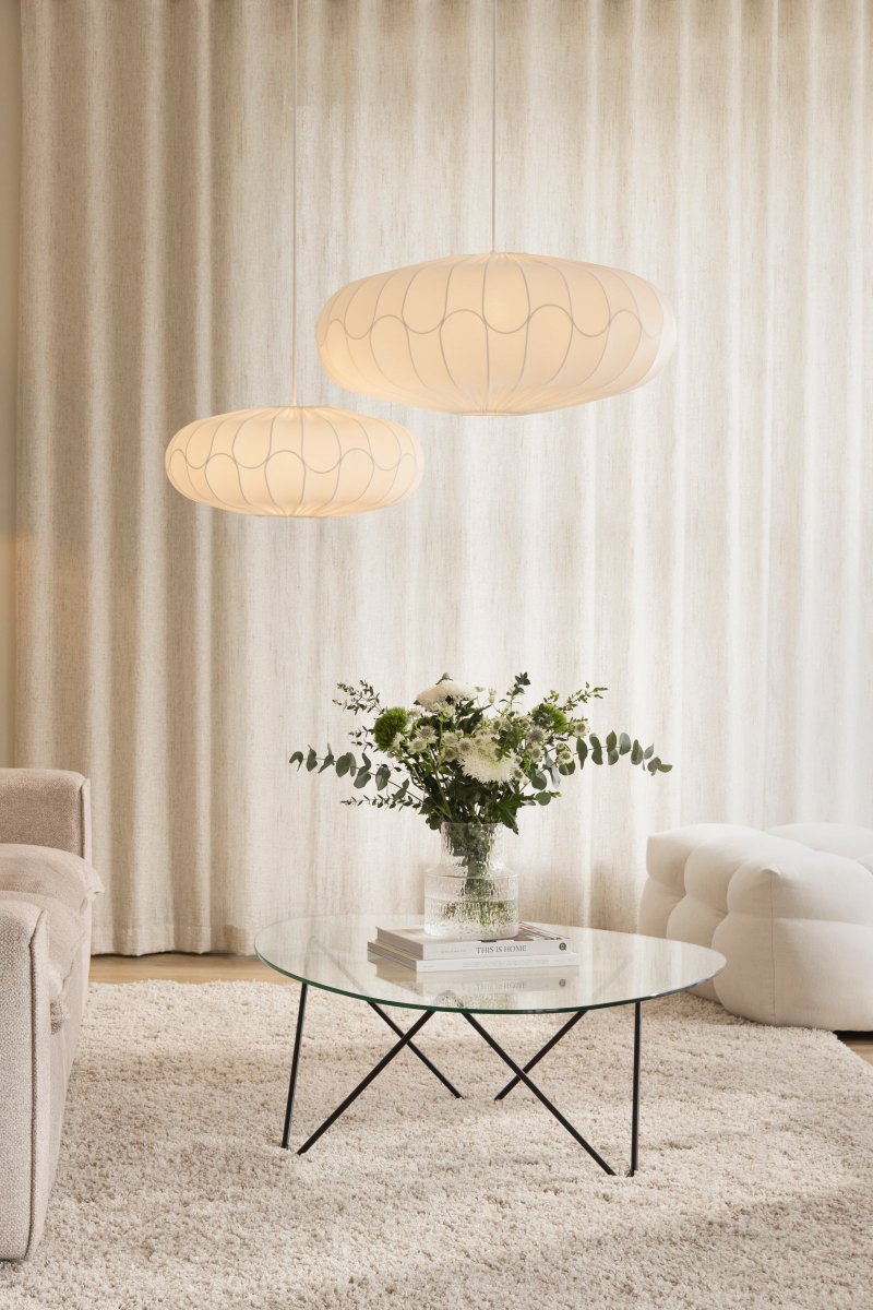 Bladverk Pantalla S/Colgante Ø70 Blanco Lámpas de techo De Globen Lighting - La pantalla se puede usar como l&aacute;mpara colgante o de techo, lo que le permite elegir la fuente de luz y la suspensi&oacute;n (se venden por separado) seg&uacute;n sus necesidades.