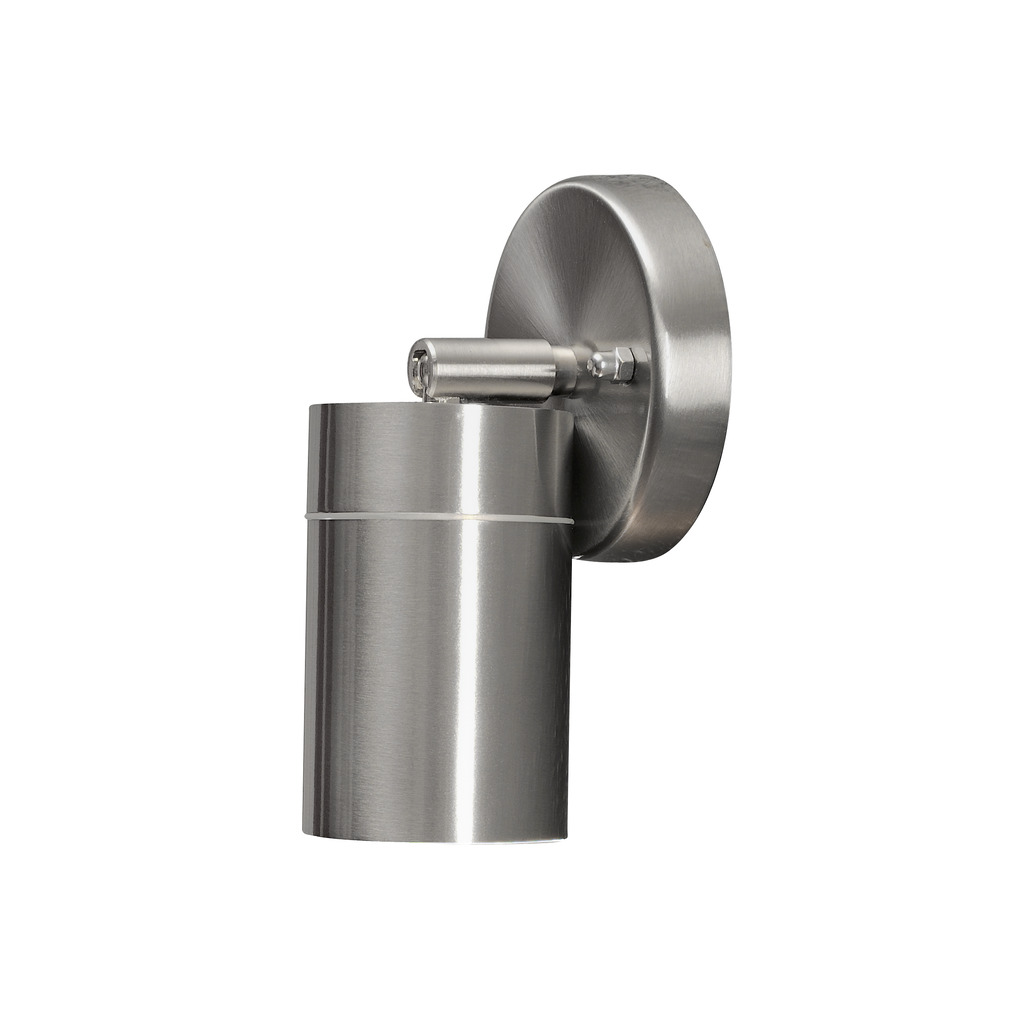 Modena Plata lámpara de exterior De Konstsmide - Con su dise&ntilde;o redondo y su luz directa, es ideal para crear una atm&oacute;sfera sofisticada en zonas de entrada y zonas de paso.