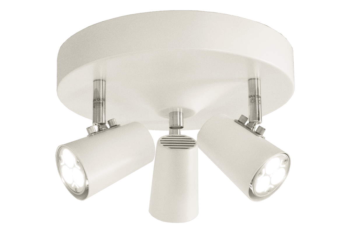 Pilot 3 Blanco foco de techo De Aneta Lighting - Foco de techo piloto fabricado en metal de color blanco.