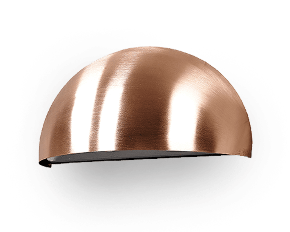 Uni Cobre crudo lámpara de exterior De Westal - Estructura de acero cromado y con recubrimiento de polvo.