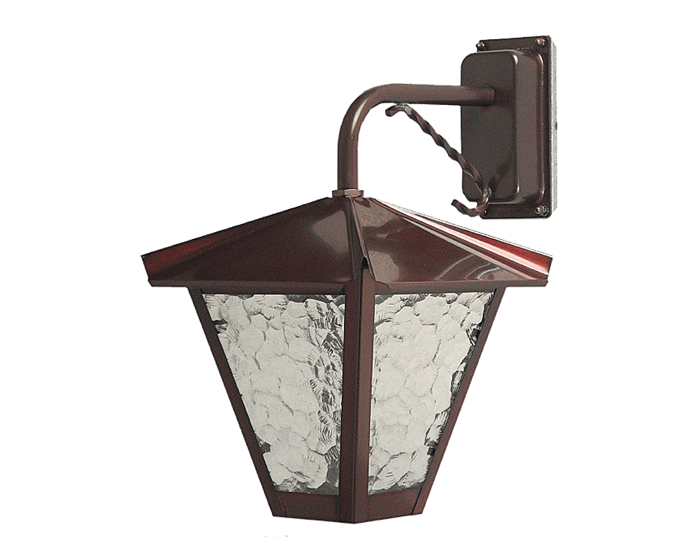 Gustav ned Cobre oxidado lámpara de exterior De Westal - Elija entre una linterna orientada hacia arriba o hacia abajo con un acabado pintado y resistente a la oxidación o en cobre bellamente oxidado.