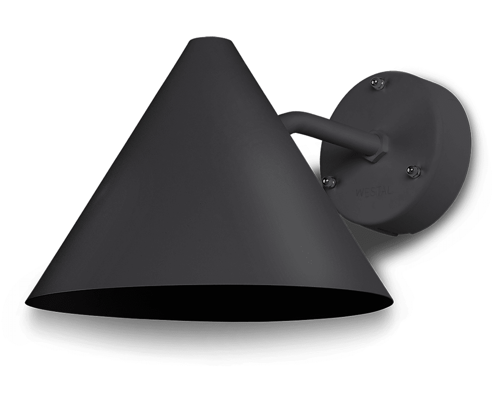 Tratt LED Negro lámpara de exterior De Westal - La parte trasera cuenta con dos terminales de entrada/salida y un terminal de conexi&oacute;n r&aacute;pida para una f&aacute;cil instalaci&oacute;n.