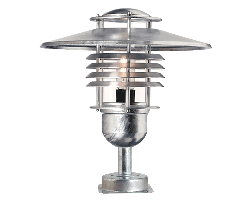 Arnäs I 38cm acero galvanizado De Westal - Lámpara de pie con patrón de luz simétrico rotacional.