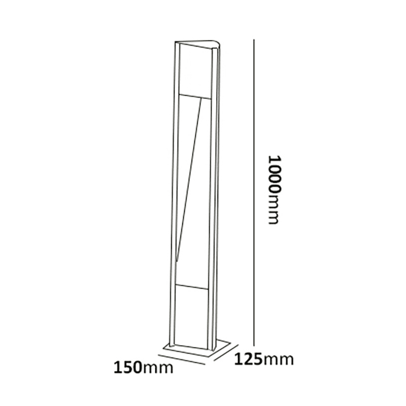 Trius 100cm Negro balizas De Westal - Como accesorios se incluyen marcadores para encastrar en hormigón así como un adaptador de cimentación para instalación en cimentaciones de 108mm.