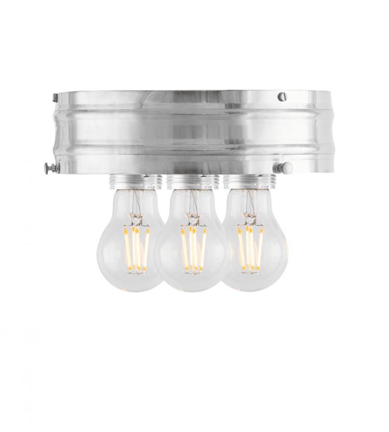 Heidenstam 200 Níquel De Karlskrona lampfabrik - Lampan &auml;r f&ouml;rsedd med tre ljusk&auml;llor f&ouml;r en j&auml;mnare och behagligare ljusbild, vilket &auml;r s&auml;rskilt viktigt vid anv&auml;ndandet av slipade kristallglas.