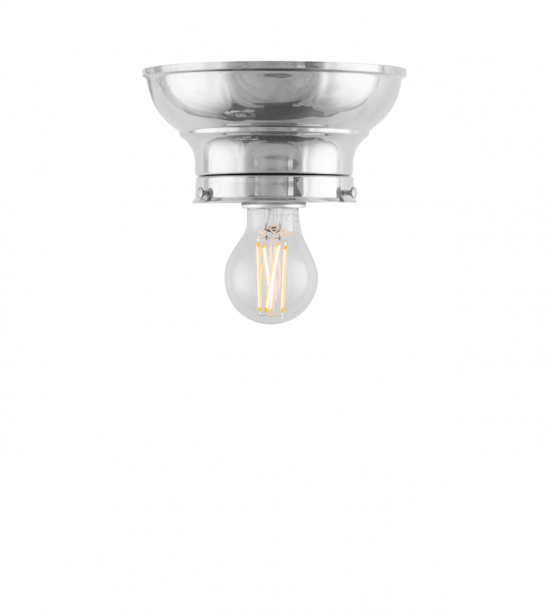 Fröding 100 Níquel De Karlskrona lampfabrik - Fr&ouml;dingplafonden - som &auml;r tillverkad helt i f&ouml;rnicklad m&auml;ssing - har ett tydligt klassicerande formspr&aring;k, och passar fint ihop med &ouml;vriga lampor i Fr&ouml;dingfamiljen.