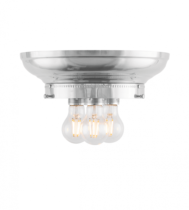 Fröding 200 Níquel De Karlskrona lampfabrik - Lampan &auml;r f&ouml;rsedd med tre ljusk&auml;llor f&ouml;r en j&auml;mnare och behagligare ljusbild, vilket &auml;r s&auml;rskilt viktigt vid anv&auml;ndandet av slipade kristallglas.