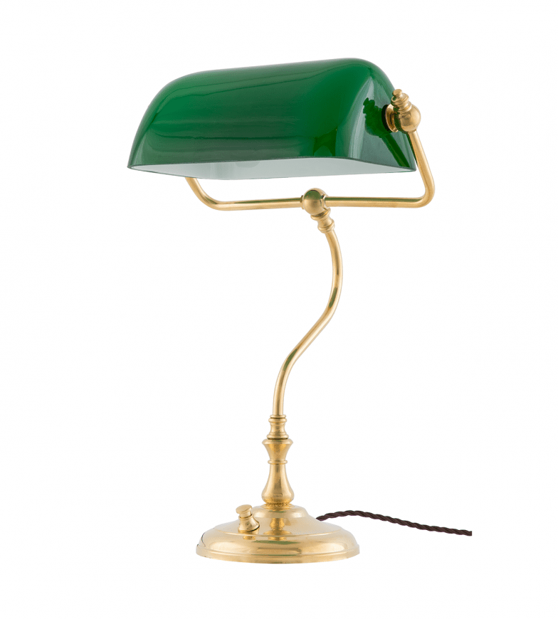 Bankir Latón De Karlskrona lampfabrik - El banquero es un clásico estadounidense que se ve a menudo en bibliotecas y bufetes de abogados y que también se ha vuelto popular en Suecia.