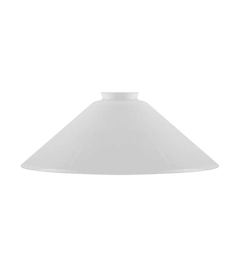 Schoolhouse Glass Shade 60/300 Blanco De Karlskrona lampfabrik - Una clásica "empresa de zapatero" cuya forma se ha mantenido inalterada desde la aparición de las primeras lámparas colgantes electrificadas con cables.