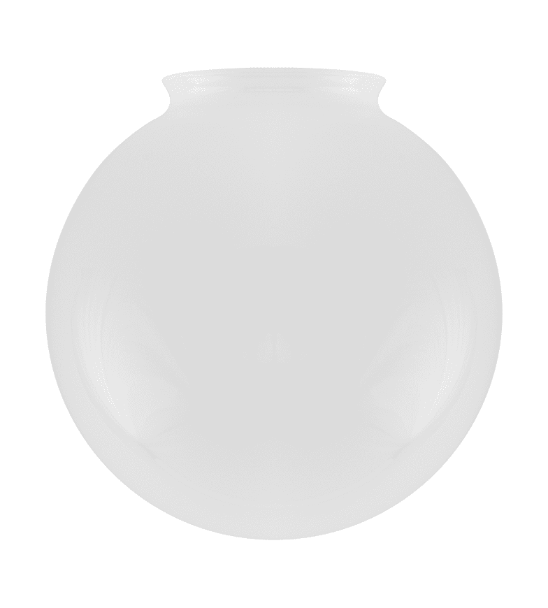 Globe Glass Shade 100/200 Blanco De Karlskrona lampfabrik - Las cúpulas blancas cerradas recién comenzaron a usarse en la década de 1920; antes de eso, se usaba vidrio transparente esmerilado o esmerilado, que no estaba destinado a amortiguar la luz de la lámpara incandescente en la misma medida.