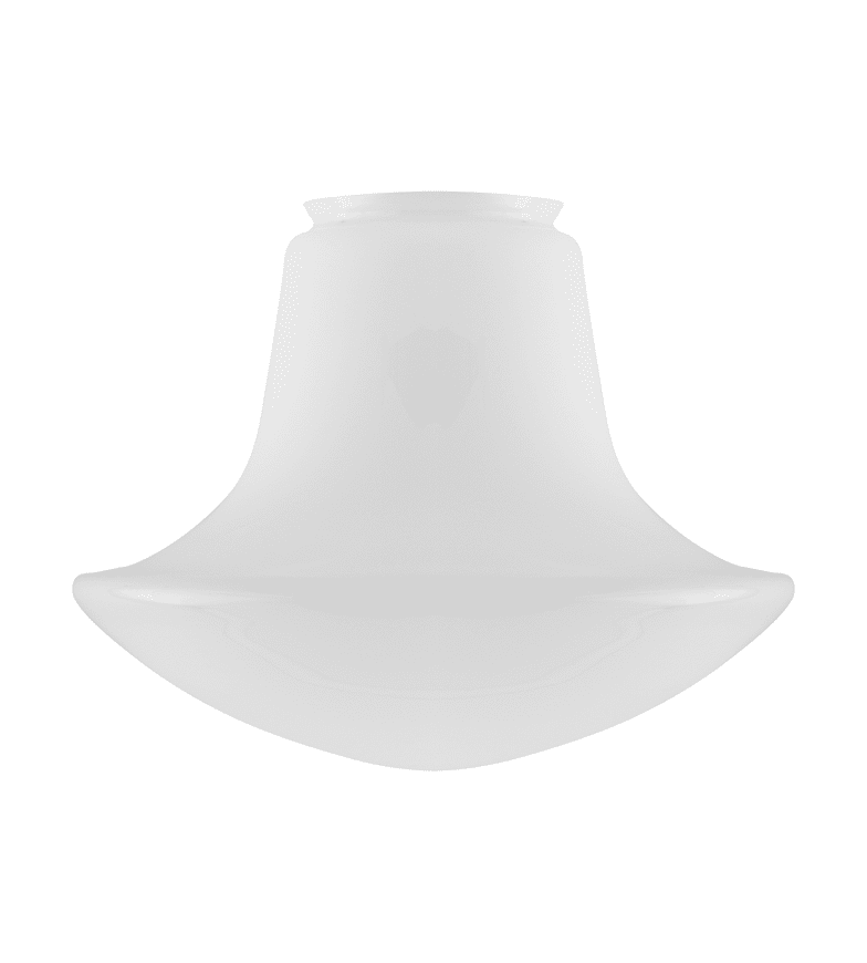 Baluster-Shaped Glass Shade 100/280 Blanco De Karlskrona lampfabrik - Cuenta con un orificio de 10 mm en la parte inferior para un botón de pantalla (tenga en cuenta que el botón de pantalla debe pedirse por separado).
