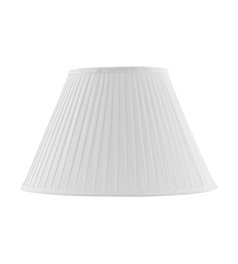 Fabric Lamp Shade 300 Blanco De Karlskrona lampfabrik - Portalámparas con rosca o en la virola de latón que viene incluida con nuestras lámparas de mesa y de pie.