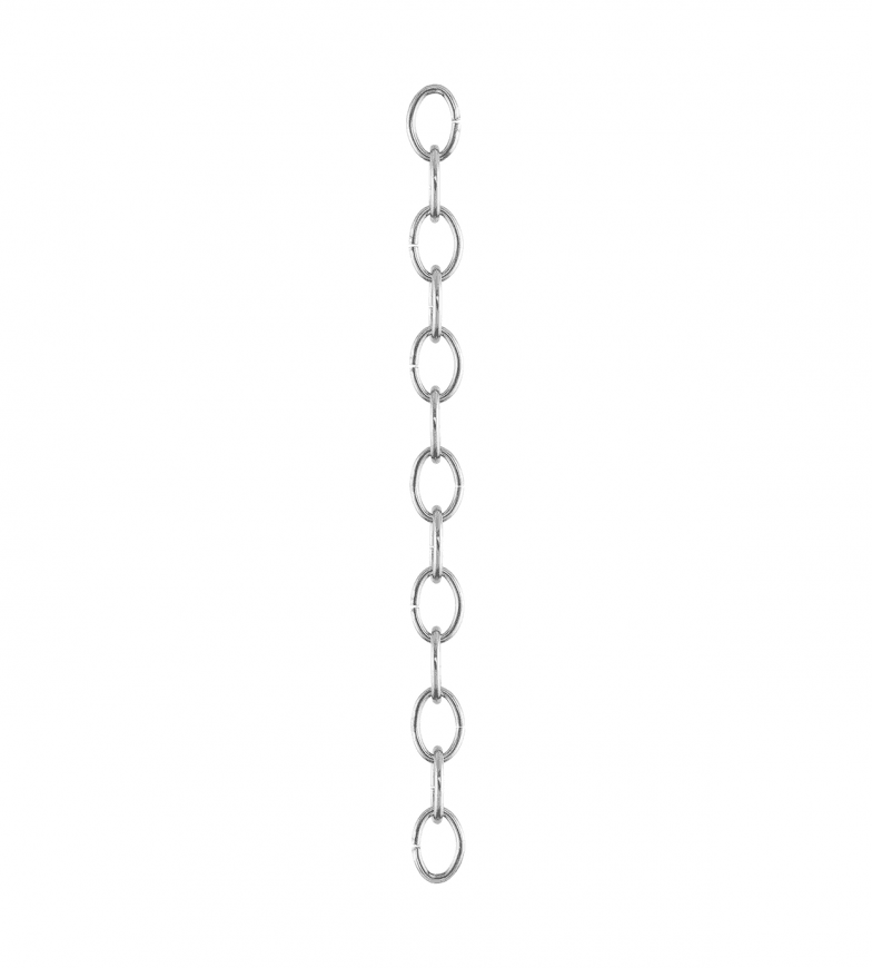 Oval Chain 1m Níquel De Karlskrona lampfabrik - 