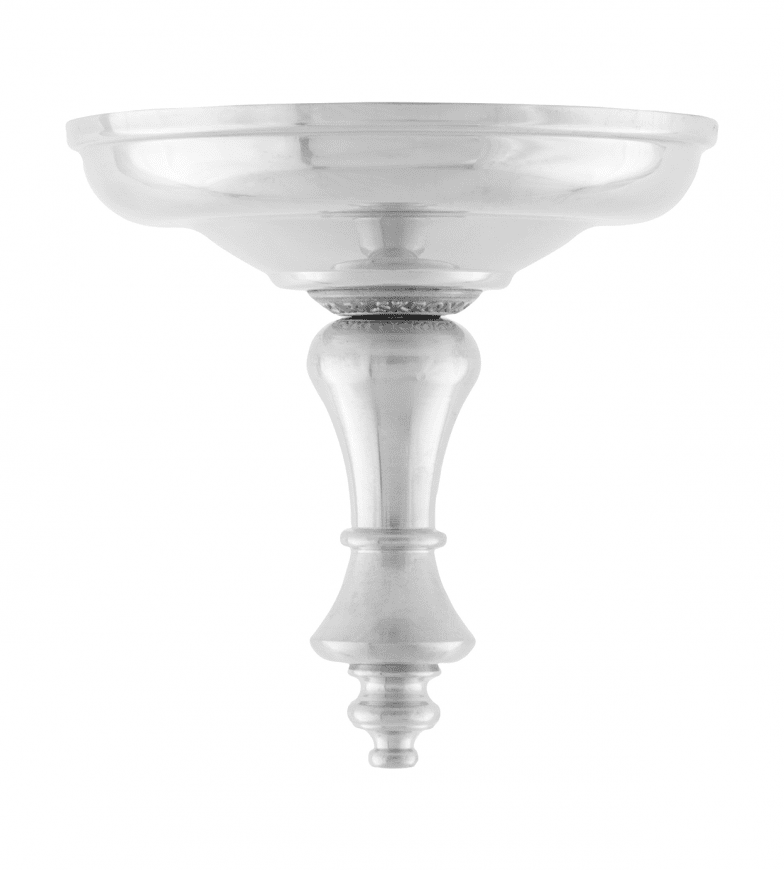 Imagen ampliada de Big Shade Cap Finial Níquel De Karlskrona lampfabrik - Pomo de paraguas de gran tama&ntilde;o fabricado en lat&oacute;n niquelado.