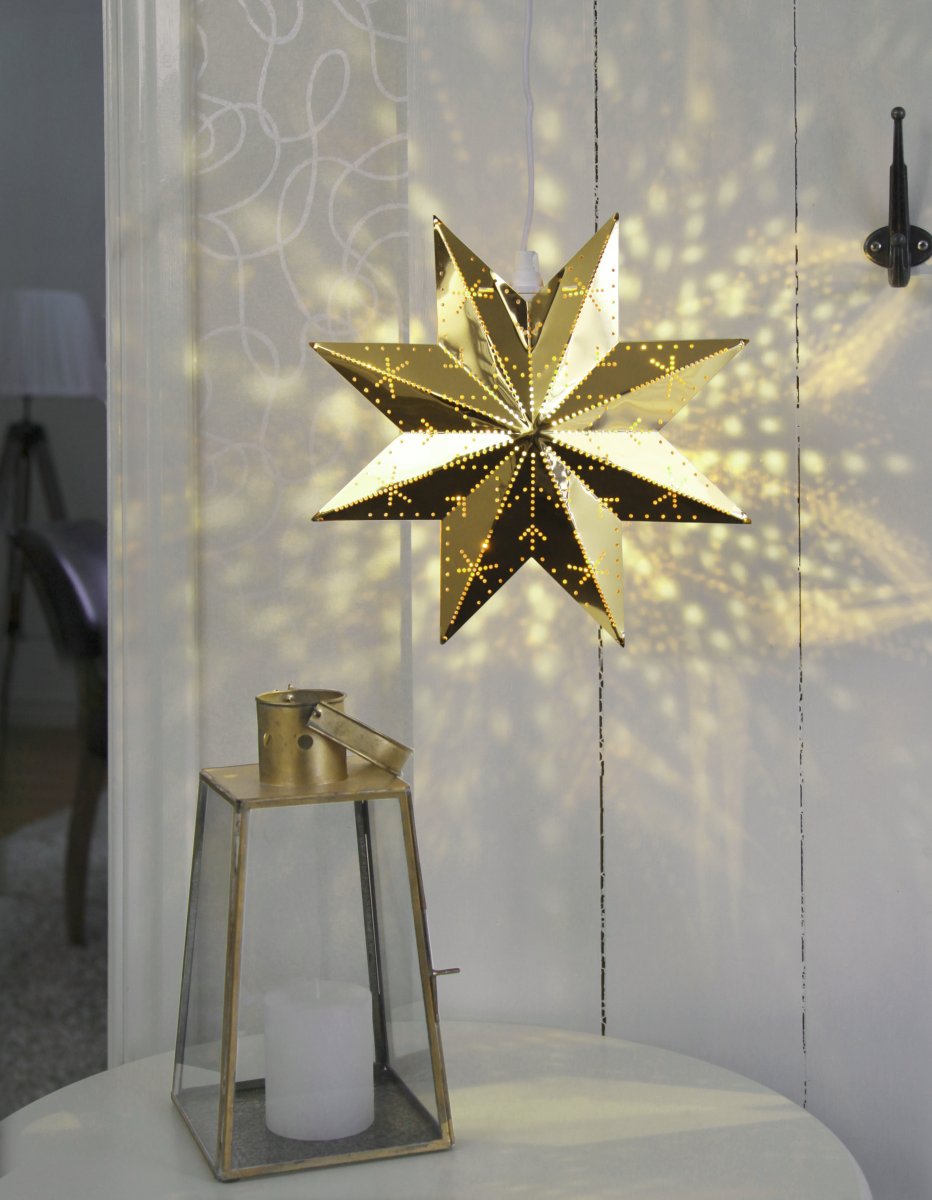 Classic Ø28 Latón De Star Trading - Hermosa estrella de metal color lat&oacute;n para uso interior.