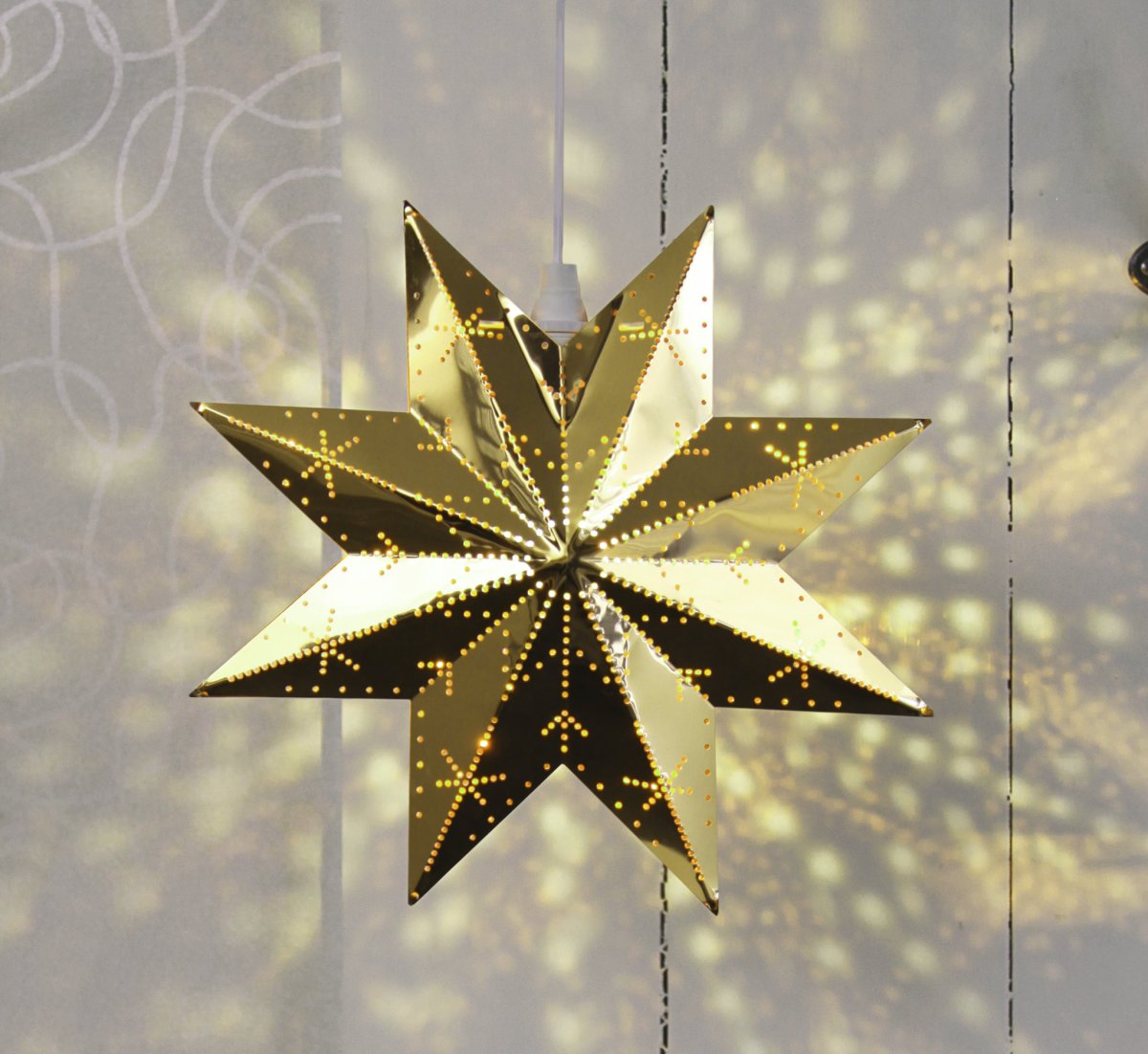 Classic Ø28 Latón De Star Trading - Hermosa estrella de metal color lat&oacute;n para uso interior.