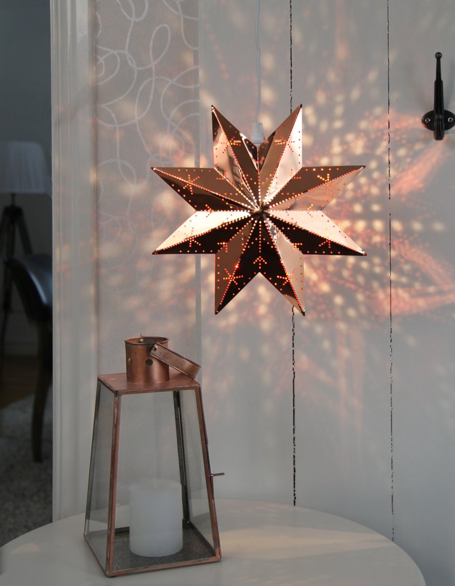 Classic Ø28 Cobre De Star Trading - Hermosa estrella de metal color cobre para uso interior.