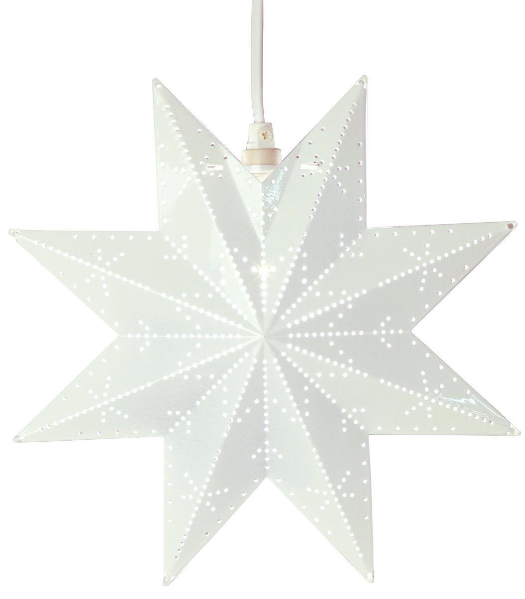 Classic Ø28 Blanco De Star Trading - Hermosa estrella de metal blanco para uso interior.