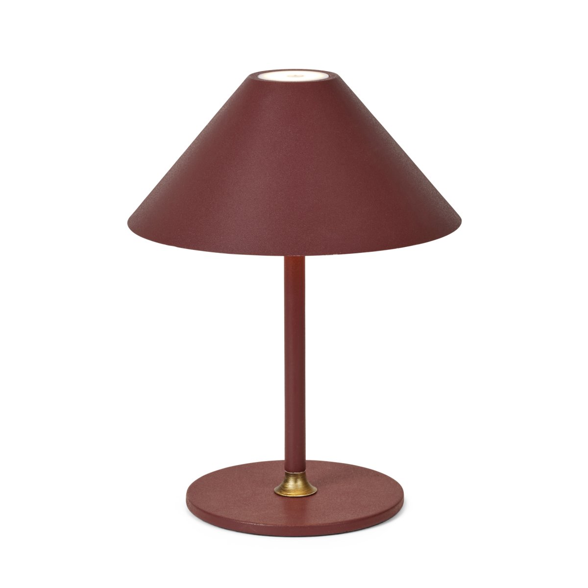 Hygge 25cm Burdeos portátil De Halo Design - Tiene una clasificación IP54, por lo que es adecuado para uso en interiores y exteriores (aunque debe almacenarse y cargarse en interiores).