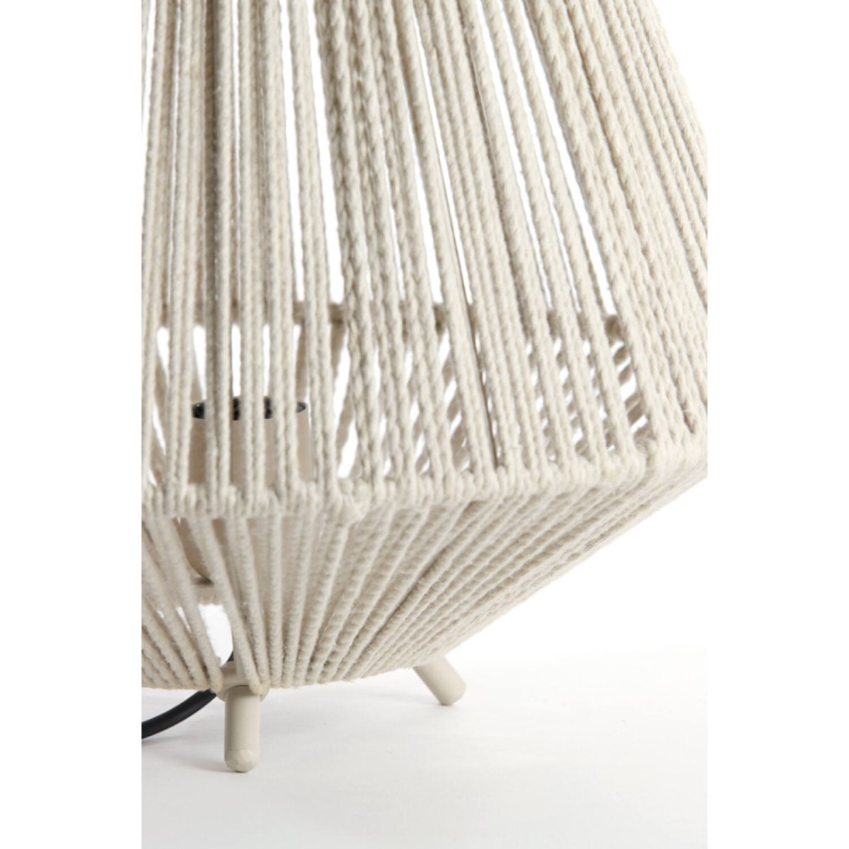 Felida 40cm Blanco cremoso lámpara de mesa De Light & Living - 