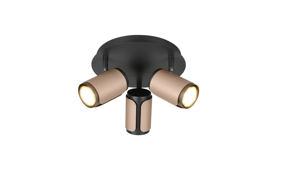 Gillan 3 Marrón claro foco de techo De Trio Lighting - 