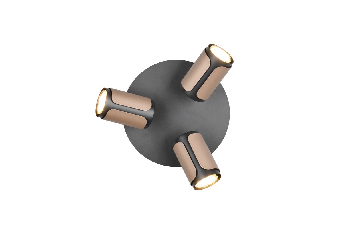 Gillan 3 Marrón claro foco de techo De Trio Lighting - 