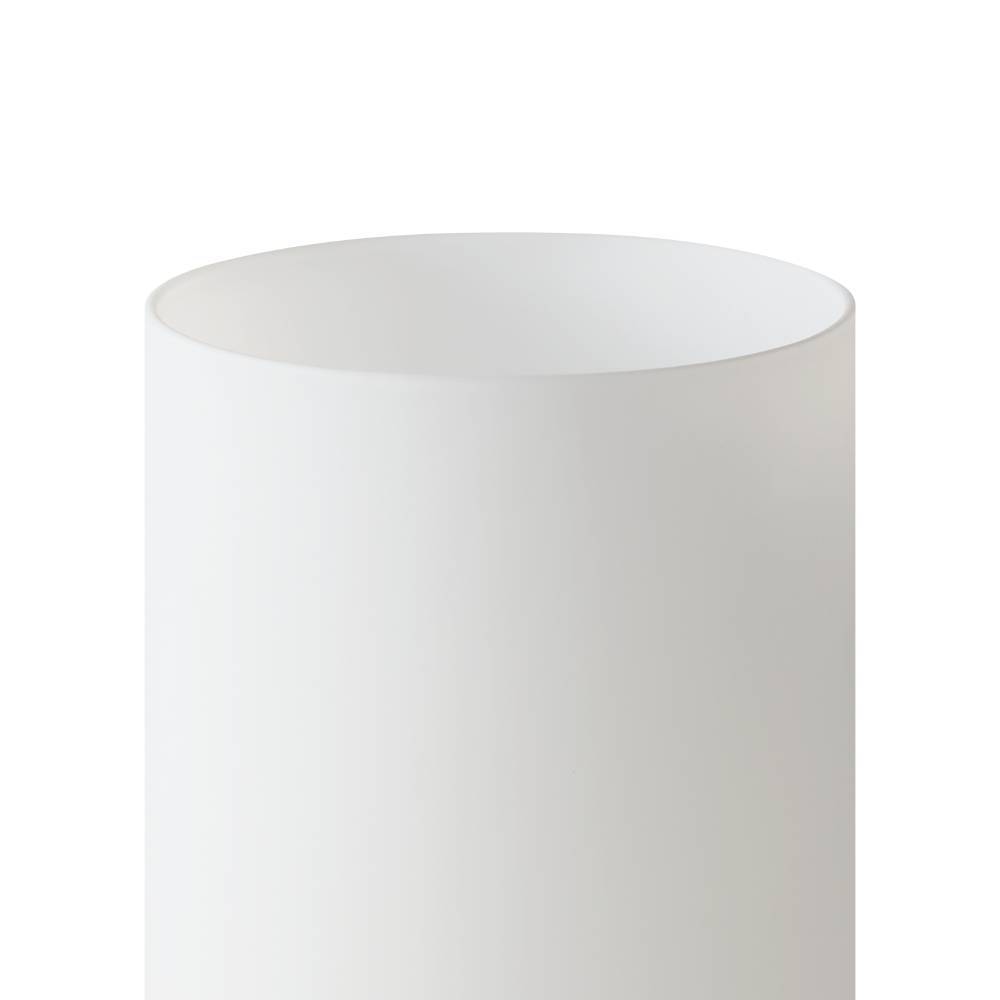 Geo 20cm Blanco lámpara de mesa De Eglo - Esta lámpara de mesa cilíndrica hecha de vidrio blanco esmerilado proporciona una luz suave y uniforme, perfecta para un ambiente relajante en casa.