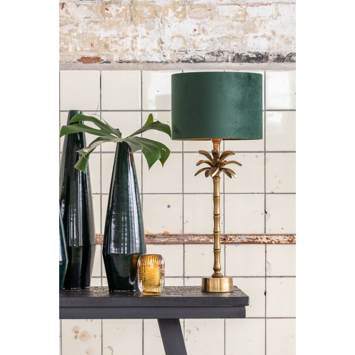 Armata 57cm Bronce base de lámpara De Light & Living - Su marco, con detalles intrincados y motivos de hojas, le da un toque elegante y divertido, ideal tanto para ambientes clásicos como modernos.