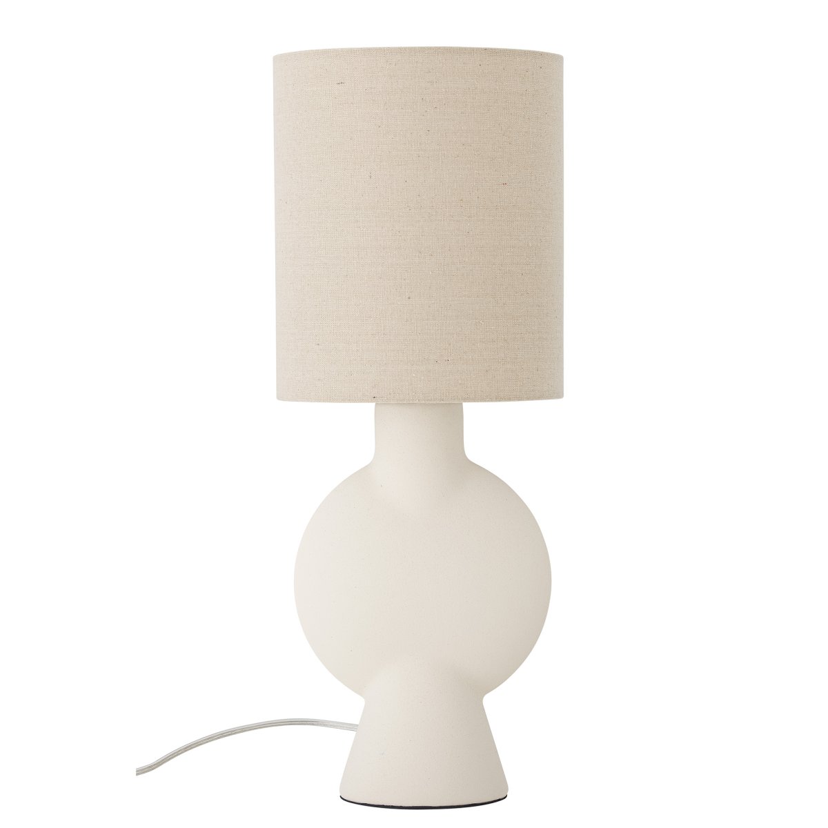 Sergio 55cm Blanco natural lámpara de mesa De Bloomingville - La l&aacute;mpara de mesa Sergio de Bloomingville es vers&aacute;til y elegante, con una forma minimalista inspirada en el dise&ntilde;o n&oacute;rdico.