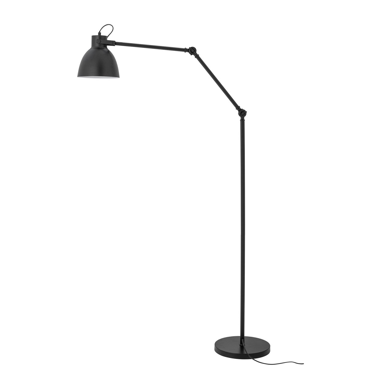 Barca Negro lámpara de pie De Bloomingville - La l&aacute;mpara de pie Barca est&aacute; hecha de metal negro con elegantes detalles dorados, lo que le confiere un ambiente atemporal y sofisticado.
