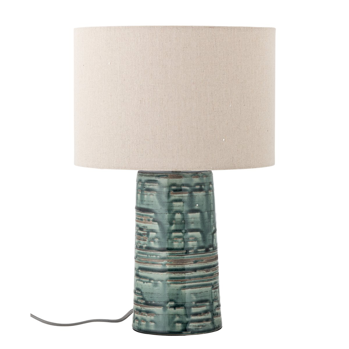 Freyah 46cm Verde lámpara de mesa De Bloomingville - La l&aacute;mpara de mesa Freyah es un elegante detalle de interior con base de gres y un vibrante esmaltado reactivo que hace que cada pieza sea &uacute;nica.