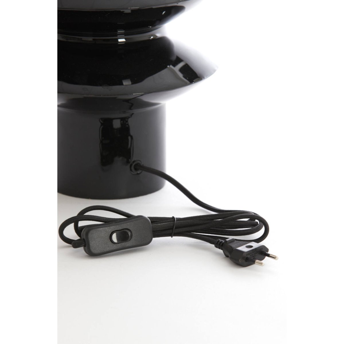 Petch 26cm Negro base de lámpara De Light & Living - 