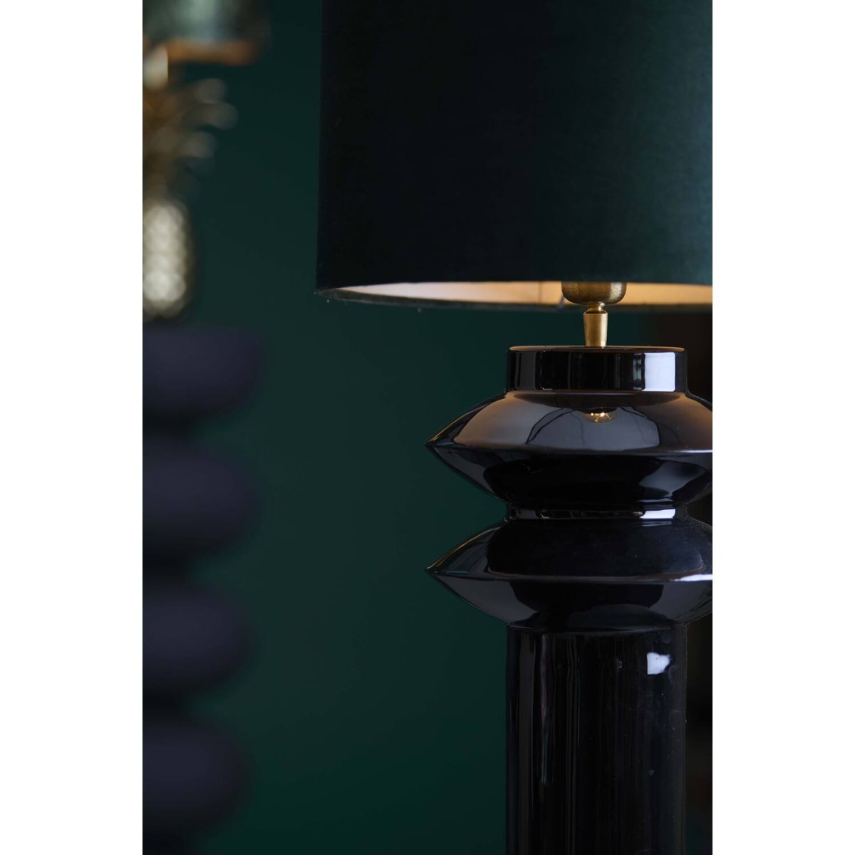 Petch 40cm Negro base de lámpara De Light & Living - 