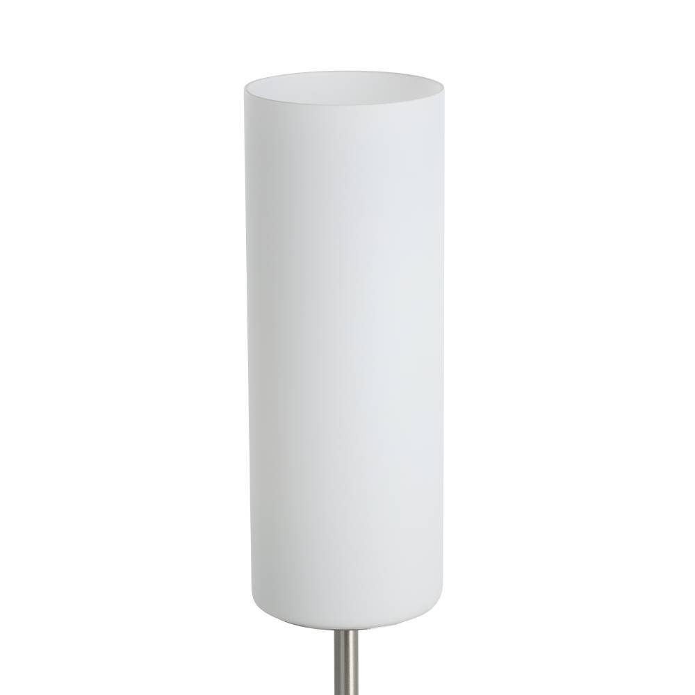 Troy 46cm Blanco lámpara de mesa De Eglo - Esta elegante l&aacute;mpara de mesa combina un dise&ntilde;o minimalista con una forma cil&iacute;ndrica cl&aacute;sica de vidrio.