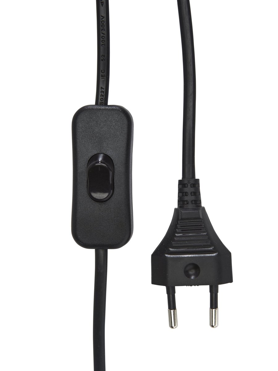 Boston Ø14 Plata lámpara de ventana De PR Home - La l&aacute;mpara tiene un cable textil de 3,5 metros de largo con enchufe de pared.