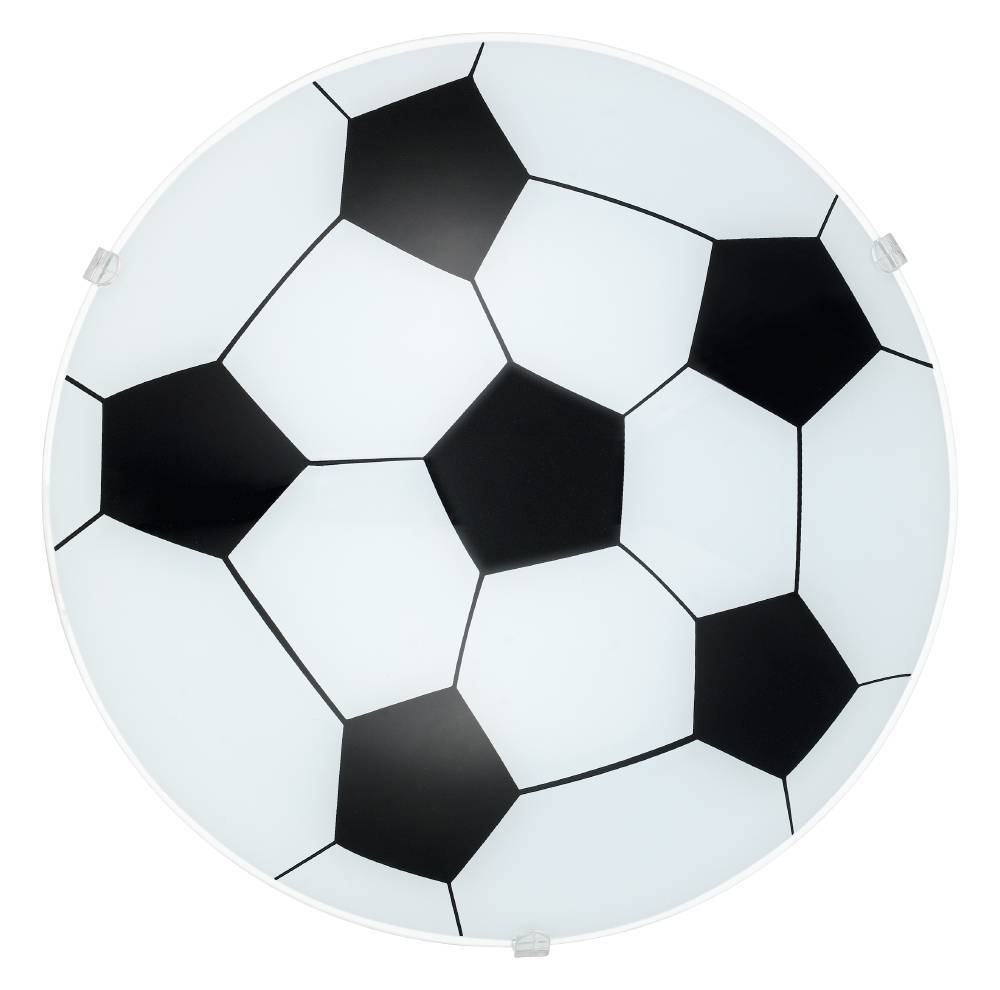 Junior 1 Blanco lámpara infantil De Eglo - Este tipo de lámpara puede ser un divertido añadido a la habitación de un aficionado al fútbol y, al mismo tiempo, proporciona una buena iluminación general.