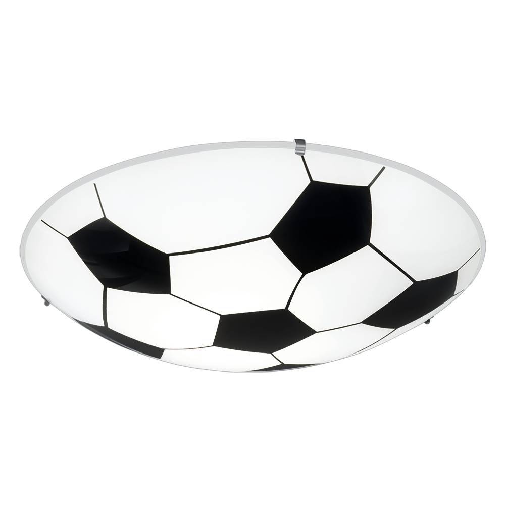 Junior 1 Blanco lámpara infantil De Eglo - Este tipo de lámpara puede ser un divertido añadido a la habitación de un aficionado al fútbol y, al mismo tiempo, proporciona una buena iluminación general.