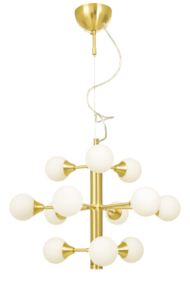 Cosmos Ø50 Latón mate Lámpas de techo De Aneta Lighting - Copa de techo de latón para suspensión con gancho y bloque de terminales, el enchufe de la lámpara es fácil de instalar.