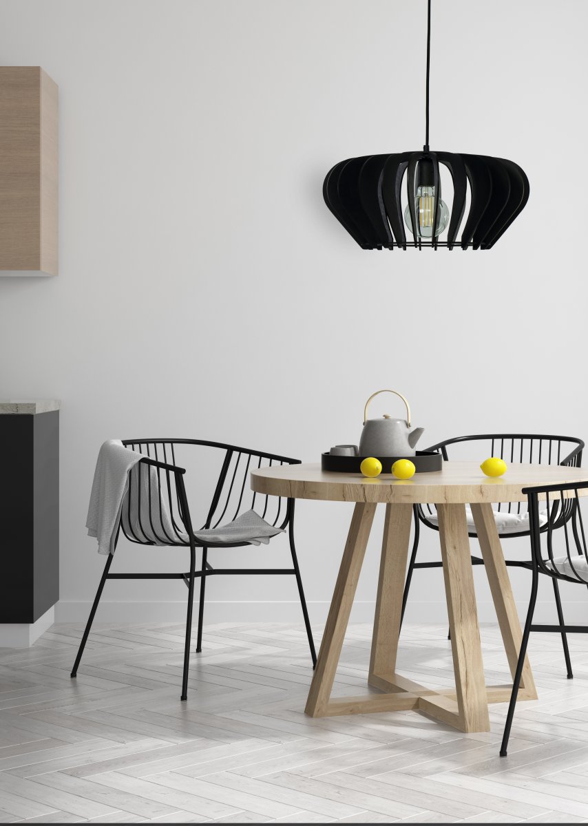 Calyps Ø45 Negro Lámpas de techo De Aneta Lighting - Colócalo encima de la mesa del comedor o en la sala de estar.