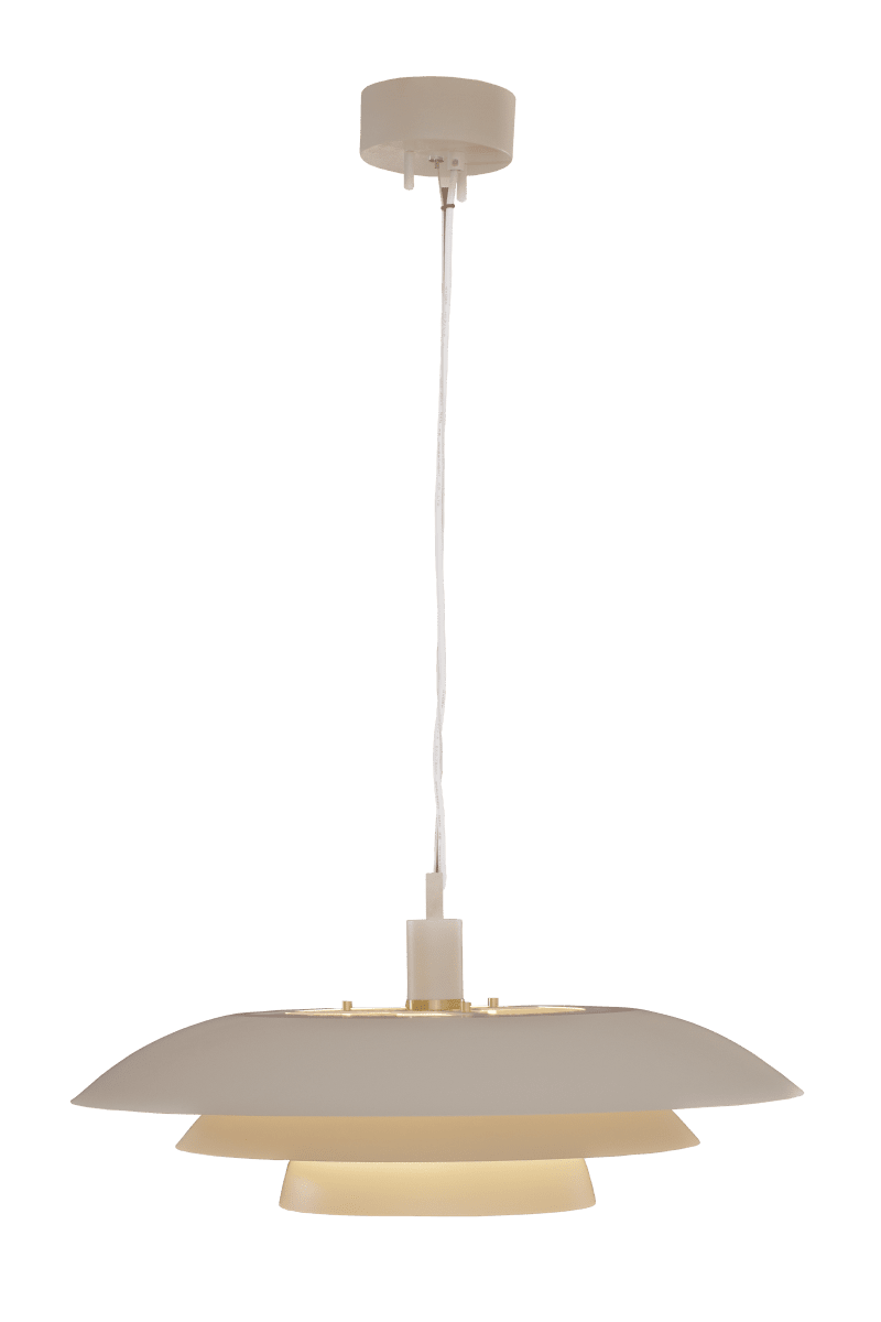 Epsilon Ø56 Beige Lámpas de techo De Aneta Lighting - Su pantalla met&aacute;lica de tres piezas garantiza una distribuci&oacute;n de luz agradable y evita el deslumbramiento.