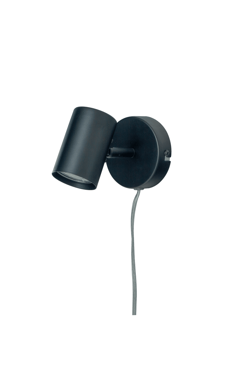 Hugin Negro lámpara de lectura De Aneta Lighting - El pr&aacute;ctico foco Hugin con cabezal de luz orientable es ideal como l&aacute;mpara de noche.