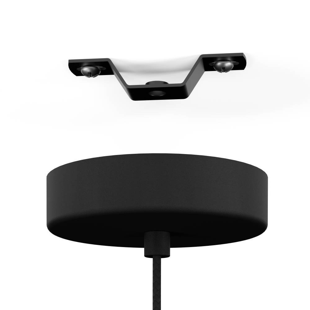 Caguanes Ø66 Negro Lámpas de techo De Eglo - Proporciona una luz suave y agradable que crea un ambiente cálido en la estancia, por lo que es ideal para colocarla encima de la mesa del comedor o en el salón.