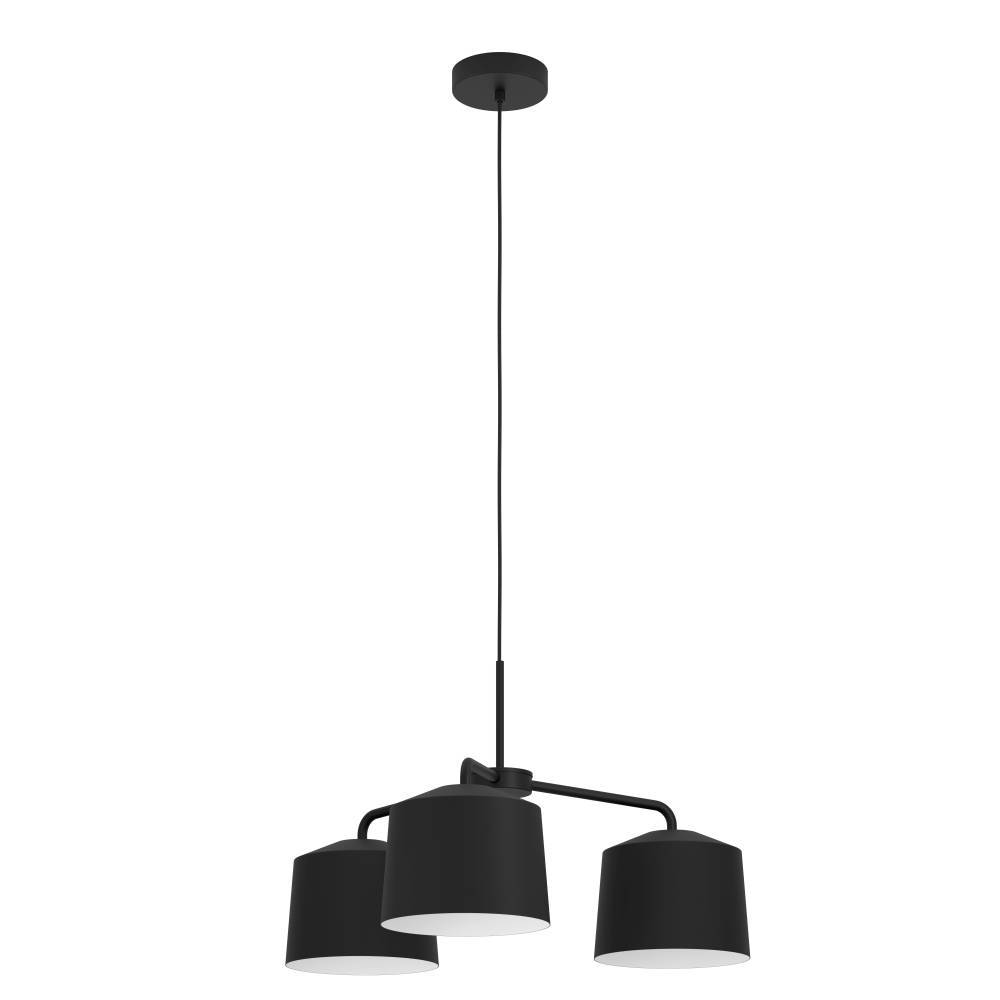 Caguanes Ø66 Negro Lámpas de techo De Eglo - Proporciona una luz suave y agradable que crea un ambiente cálido en la estancia, por lo que es ideal para colocarla encima de la mesa del comedor o en el salón.