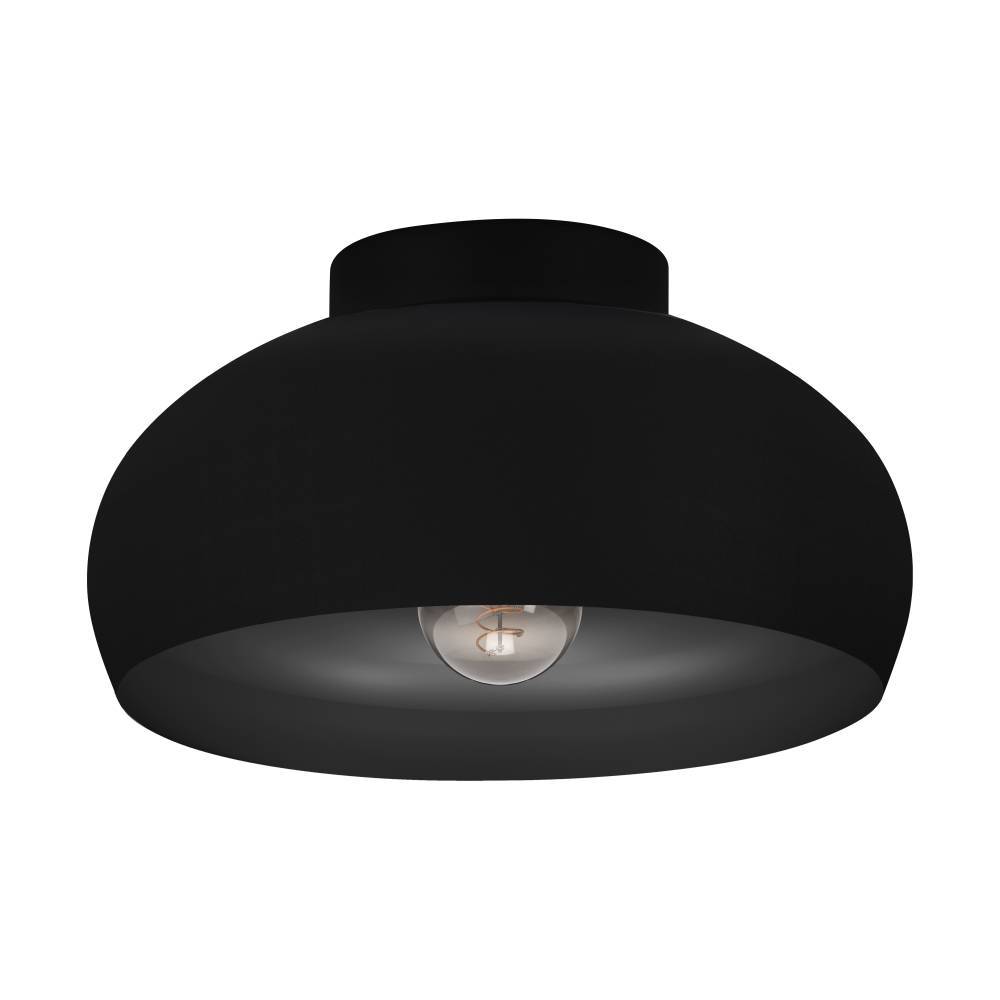 Mogano Ø28 Negro plafón De Eglo - El diseño minimalista hace que la lámpara se adapte fácilmente a diferentes estilos de interior y es una excelente opción para quienes buscan una solución de iluminación sutil pero elegante.