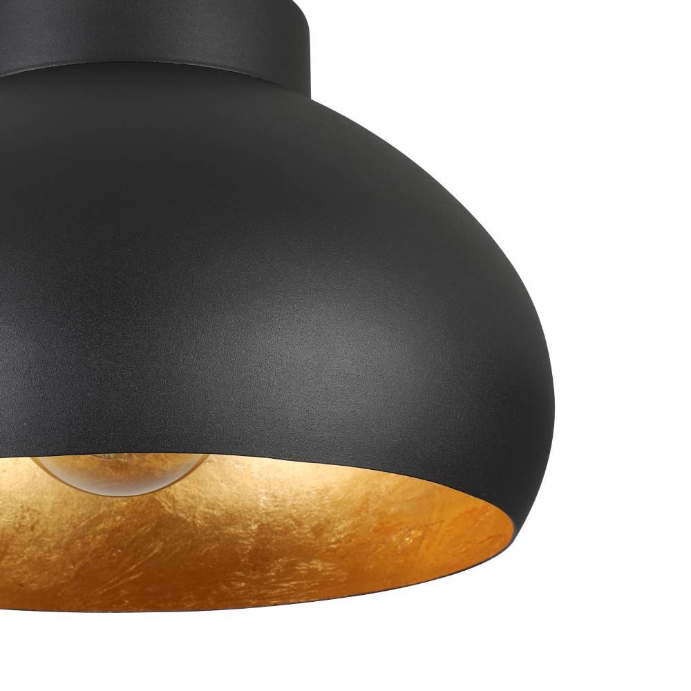 Mogano Ø28 Negro plafón De Eglo - El diseño minimalista hace que la lámpara se adapte fácilmente a diferentes estilos de interior y es una excelente opción para quienes buscan una solución de iluminación sutil pero elegante.