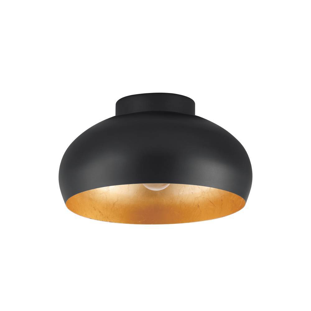Mogano Ø28 Negro plafón De Eglo - El diseño minimalista hace que la lámpara se adapte fácilmente a diferentes estilos de interior y es una excelente opción para quienes buscan una solución de iluminación sutil pero elegante.