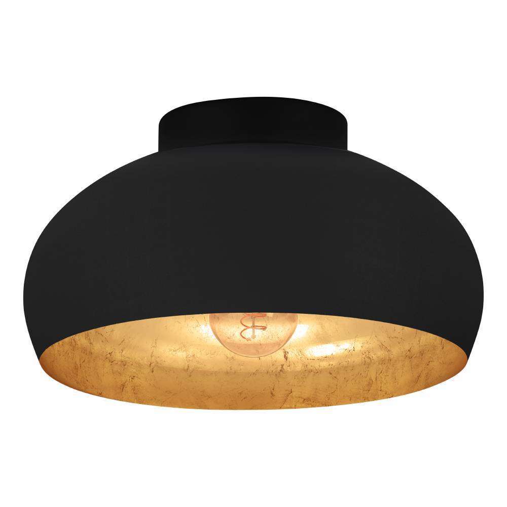 Mogano Ø28 Negro plafón De Eglo - El diseño minimalista hace que la lámpara se adapte fácilmente a diferentes estilos de interior y es una excelente opción para quienes buscan una solución de iluminación sutil pero elegante.