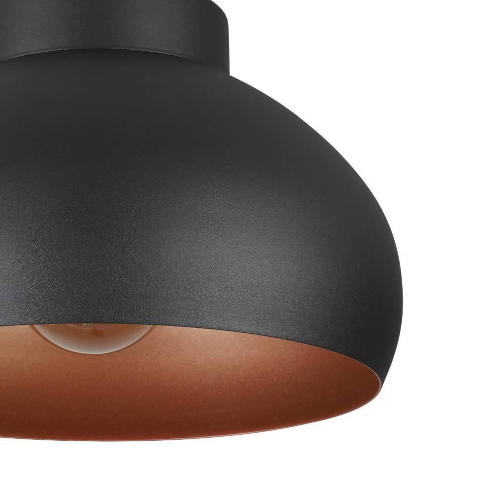 Mogano Ø28 Negro plafón De Eglo - El diseño minimalista hace que la lámpara se adapte fácilmente a diferentes estilos de interior y es una excelente opción para quienes buscan una solución de iluminación sutil pero elegante.