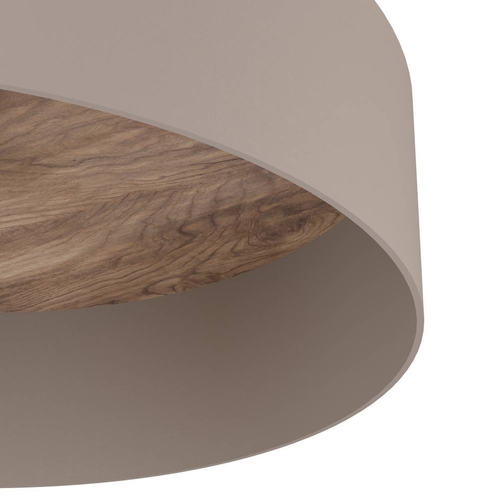 Duaia Ø42 Gris pardo plafón De Eglo - Impresi&oacute;n elegante y el interior de color dorado refleja la luz de una manera suave y c&aacute;lida.