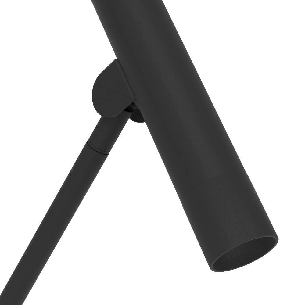 Almudaina Negro lámpara de pie De Eglo - Con su forma delgada y cabezal de luz ajustable, es perfecto para crear una luz dirigida sobre un sof&aacute;, sill&oacute;n o escritorio.